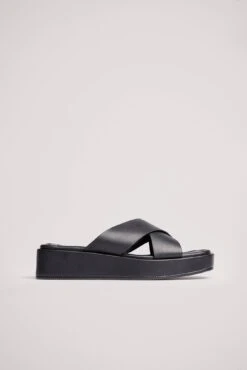 Crossed Strap Slippers