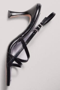 Crossed Straps Heeled Sandals