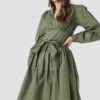 Cup Detail Tie Waist Dress -Na-Kd nakd cup detail tie waist dress green 1018 001824 0759 01j r1