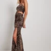 Cut Out Detail Maxi Sequin Dress