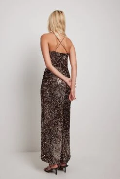 Cut Out Detail Maxi Sequin Dress -Na-Kd nakd cut out detail maxi sequin dress 1017 001932 0017 0614