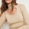 Cut Out High Neck Knitted Dress -Na-Kd nakd cut out high neck knitted dress 1018 007833 0005 01g