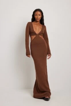 Cut Out Knitted Maxi Dress -Na-Kd nakd cut out knitted maxi dress 1018 009194 0017 1471 copy