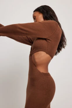 Cut Out Knitted Maxi Dress -Na-Kd nakd cut out knitted maxi dress 1018 009194 0017 1494 copy