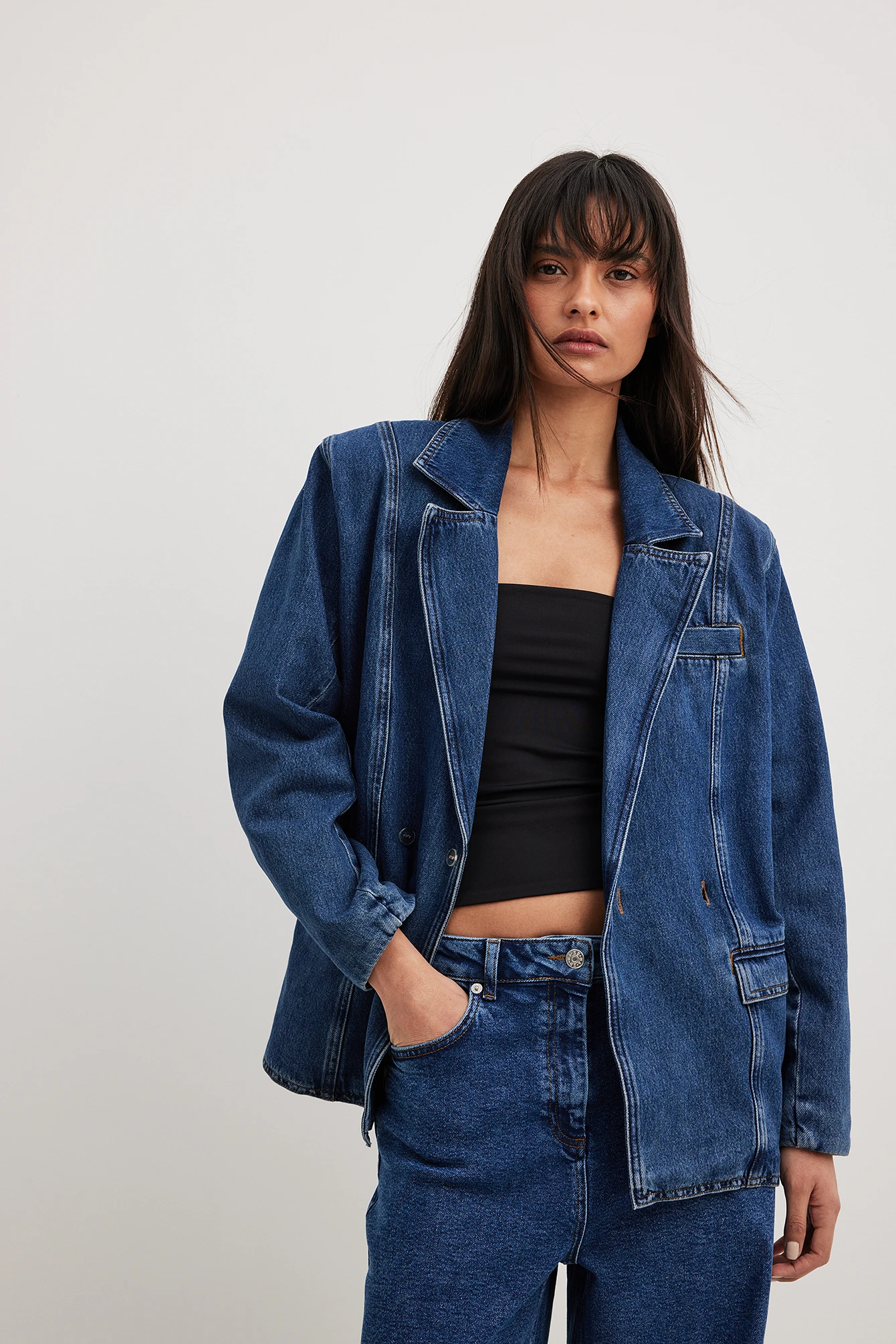 Denim Lacing Blazer 6 Denim Lacing Blazer - Image 4