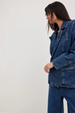 Denim Lacing Blazer 12 Denim Lacing Blazer -Na-Kd nakd denim lacing blazer 1686 000147 1172 13105