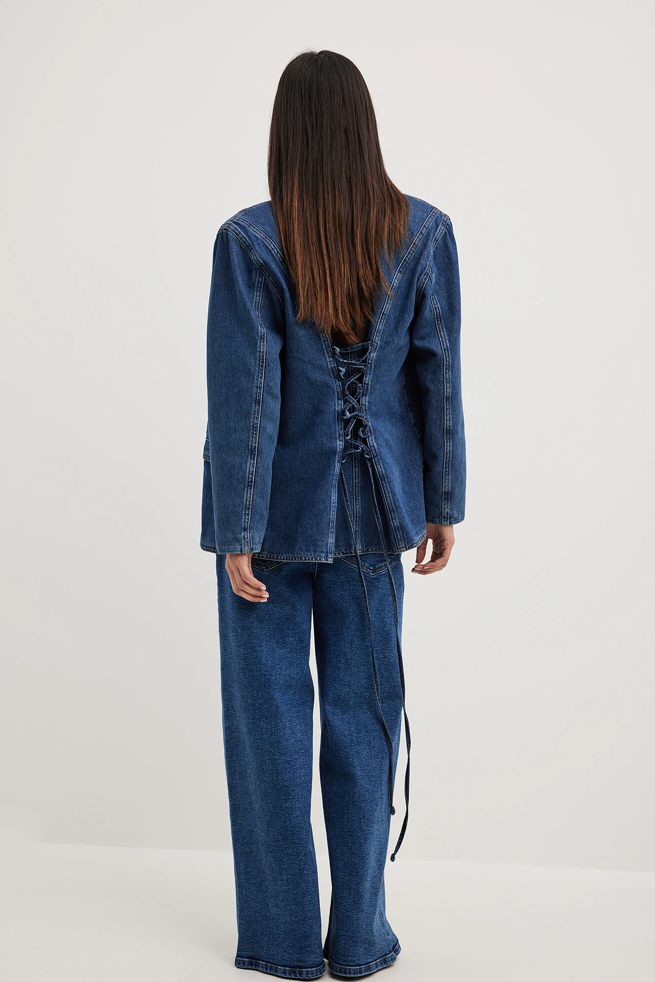 Denim Lacing Blazer 5 Denim Lacing Blazer - Image 3