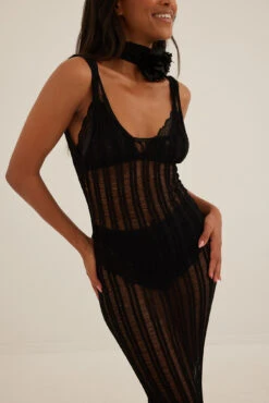 Distressed Knitted Maxi Dress -Na-Kd nakd distressed knitted maxi dress 1018 009537 0002 1777