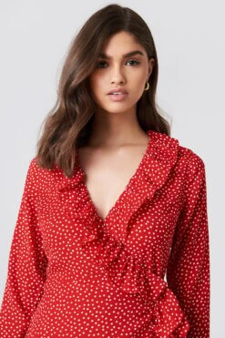 Dotted Frill Dress -Na-Kd nakd dotted frill dress 1014 000167 0004 04g r2