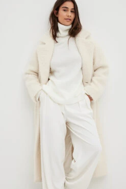 Double Buttoned Hairy Coat -Na-Kd nakd double buttoned hairy coat 1018 010229 0260 18513 1