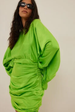 Draped Detail Satin Dress -Na-Kd nakd draped detail satin dress 1736 000384 0010 0237