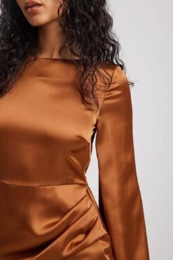 Draped Satin Dress -Na-Kd nakd draped satin dress 1018 010133 0261 22964