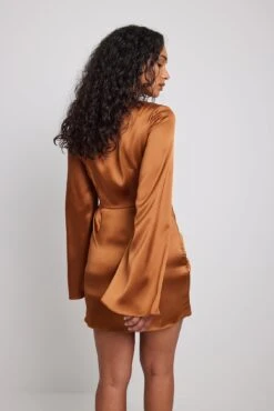 Draped Satin Dress -Na-Kd nakd draped satin dress 1018 010133 0261 22973