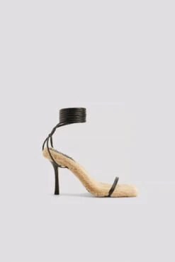 Faux Fur Sole Strappy Heels -Na-Kd nakd faux fur sole strappy heels 1055 001269 0002 1