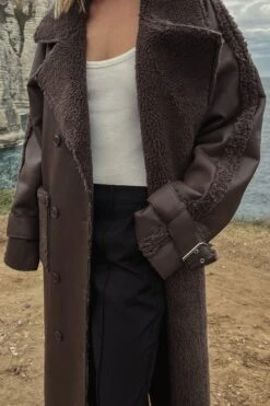 Faux Sherling Coat -Na-Kd nakd faux sherling coat 1711 000071 0017 3