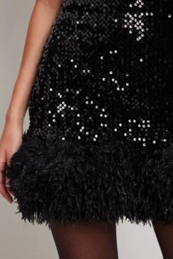 Feather Sequin Mini Dress -Na-Kd nakd feather sequin mini dress 1017 001926 0002 0102