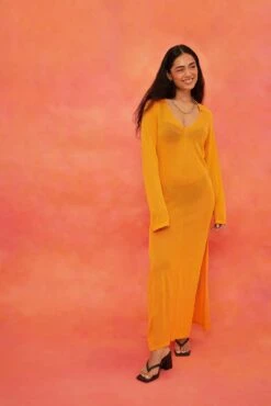 NA-KD Fine Knitted Collar Maxi Dress -Na-Kd nakd fine knitted collar maxi dress 1100 006010 0261 4252 01c