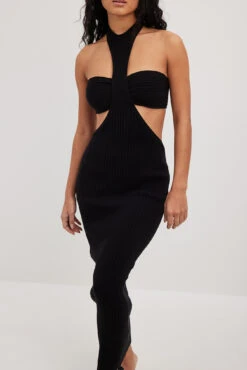 Fine Knitted Cut Out Detail Maxi Dress -Na-Kd nakd fine knitted cut out detail maxi dress 1018 010183 0002 24672
