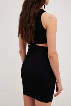 NA-KD Fine Knitted Cut Out Detail Mini Dress -Na-Kd nakd fine knitted cut out detail mini dress 1100 007090 0002 17562