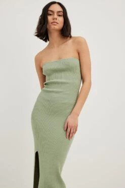 Fine Knitted High Slit Tube Dress -Na-Kd nakd fine knitted high slit tube dress 1018 009952 8909 1789
