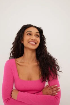 NA-KD Fine Knitted Square Neck Mini Dress -Na-Kd nakd fine knitted square neck mini dress 1100 005969 0015 0948