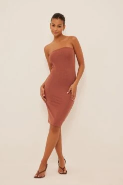Fitted Midi Tube Dress -Na-Kd nakd fitted midi tube dress 1100 006170 0594 50736