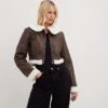 Fitted Shearling Jacket -Na-Kd nakd fitted shearling jacket 1728 000047 0017 28895