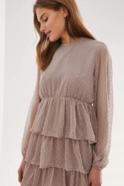 Flounce Dobby Mini Dress -Na-Kd nakd flounce dobby mini dress 1014 001135 0368 04g