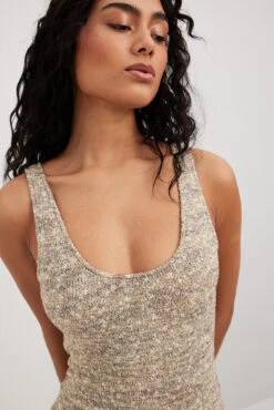 Flowy Bottom Melange Dress -Na-Kd nakd flowy bottom melange dress 1018 010280 0017 24216