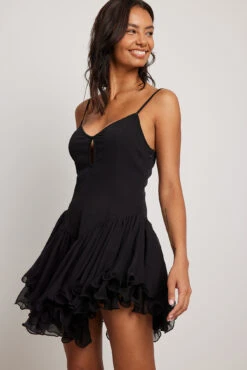 NA-KD Frill Hem Detail Mini Dress