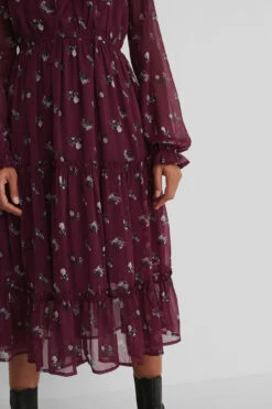 Frill Neck Midi Dress -Na-Kd nakd frill neck midi dress 1014 001080 0326 05g