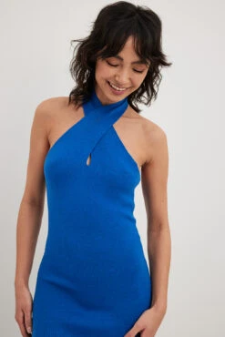 NA-KD Front Cross Knitted Dress -Na-Kd nakd front cross knitted dress 1100 006287 0003 19425