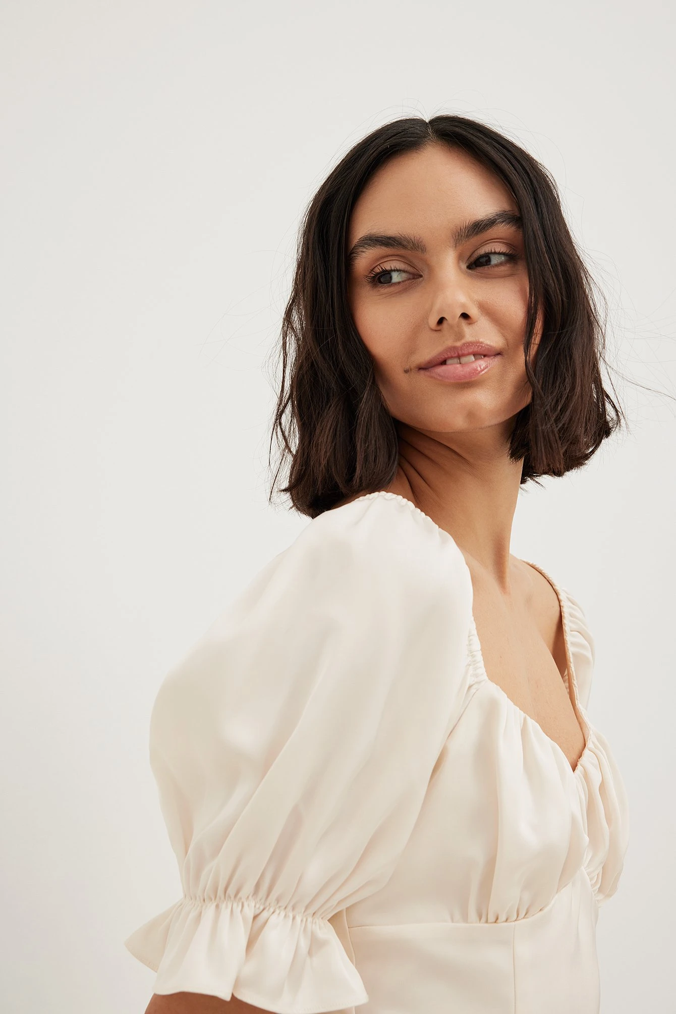 Gathered Chest Slit Mini Dress 7 Gathered Chest Slit Mini Dress - Image 5