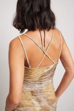 Gathered Chest Straps Detail Maxi Dress -Na-Kd nakd gathered chest straps detail maxi dress 1686 000101 0373 10518