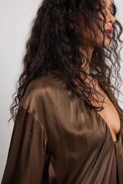 Gathered Plunge Mini Dress -Na-Kd nakd gathered plunge mini dress 1017 001113 0017 0972