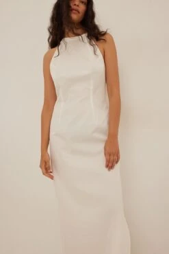 NA-KD Halterneck Denim Dress -Na-Kd nakd halterneck denim dress 1100 006445 0260 0097