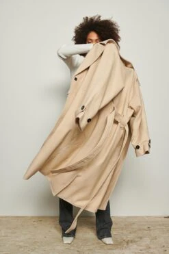 Herringbone Oversized Belted Coat -Na-Kd nakd herringbone oversized belted coat 1018 008518 0005 01g