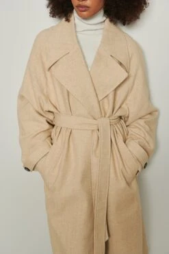 Herringbone Oversized Belted Coat -Na-Kd nakd herringbone oversized belted coat 1018 008518 0005 05g