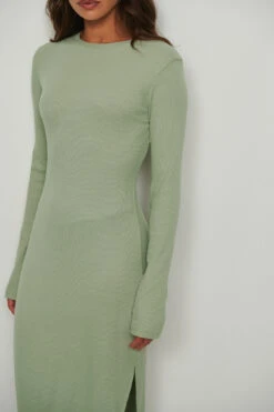 NA-KD High Neck Slit Dress -Na-Kd nakd high 0neck slit dress 1100 004281 0052 04g 1