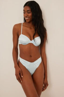 High Cut Gathered Satin Brazilian -Na-Kd nakd high cut gathered satin brazilian 1013 001092 0047 0763