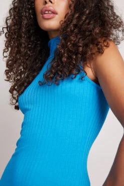 High Neck Rib Sleeveless Dress -Na-Kd nakd high neck rib sleeveless dress 1100 004615 0003 13232