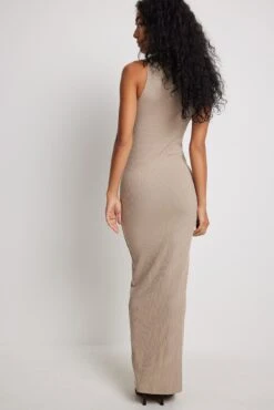 High Neck Ribbed Maxi Dress -Na-Kd nakd high neck ribbed maxi dress 1100 006628 0119 22946