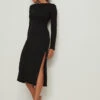 NA-KD High Neck Slit Dress -Na-Kd nakd high neck slit dress 1100 004281 0002 01c r