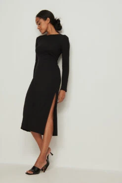 NA-KD High Neck Slit Dress