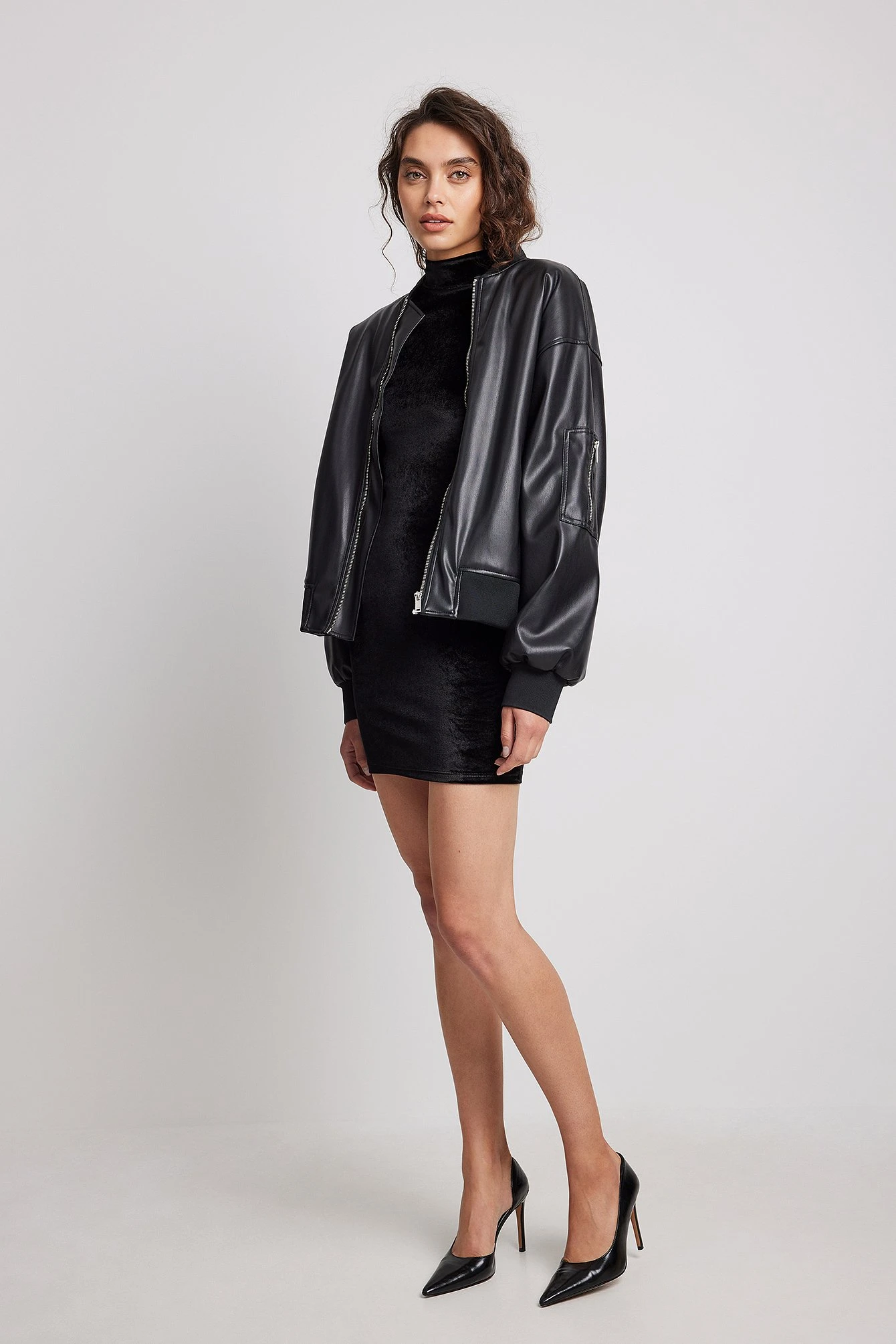 High Neck Velvet Mini Dress 6 High Neck Velvet Mini Dress - Image 4