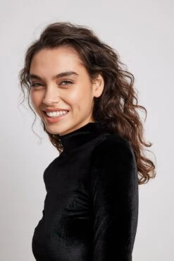 High Neck Velvet Mini Dress -Na-Kd nakd high neck velvet minidress 1017 002116 0002 4493 1