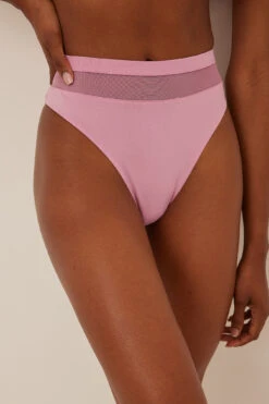 High Waist Mesh Detail Brief -Na-Kd nakd high waist mesh detail brief 1013 001140 0048 0350