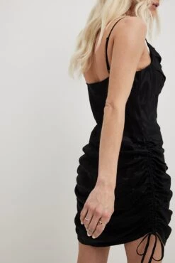 NA-KD Jacquard Drawstring Mini Dress -Na-Kd nakd jacquard drawstring mini dress 1100 006860 0002 27608