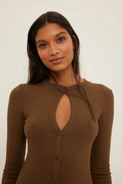 NA-KD Keyhole Button Detail Dress -Na-Kd nakd keyhole button detail dress 1100 006119 0017 3122