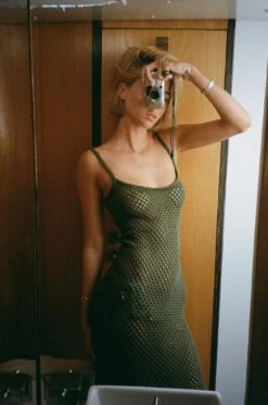 Knitted Midi Dress -Na-Kd nakd knitted midi dress khaki 1760 000013 0052 1